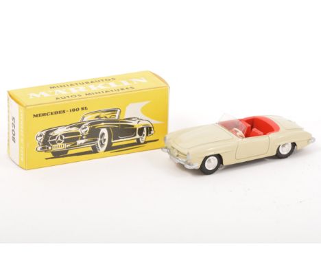 Marklin Germany; no.8025 Mercedes 190 SL, beige body, red seats, spun hubs, in original box.