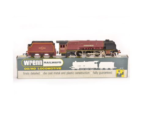 Wrenn OO gauge model railway locomotive; W2264 4-6-2 'Duchess of Hamilton' BR Maroon, with smoke deflectors, in original box 