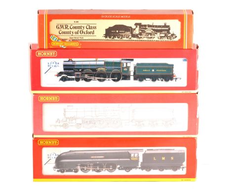 Hornby OO gauge model railway locomotives; four including R2270 LMS 4-6-2 Coronation class 'City of Edinburgh', R2460 GWR 4-6