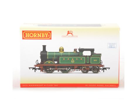 Hornby OO gauge model railway locomotive; R3648 SECR Wainwright H class 263 (Club Special), DDC ready, boxed.