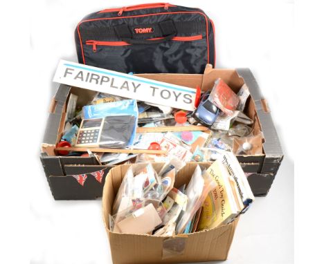 Fairplay Toys, a collection of items belonging to the Leicestershire based Toy Shop, including business cards, toy fair books