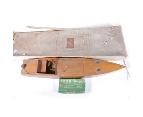 Wooden built speed scale boat 'Greyhound I' with motor, 63cm, The Warneford Tractor model Aeroplane 'Swift', boxed (a/f), and