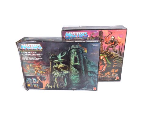 He-Man Master of the Universe by Mattel; two sets including Fright Zone 'The Evil Horde' and Grayskull Castle, both boxed.