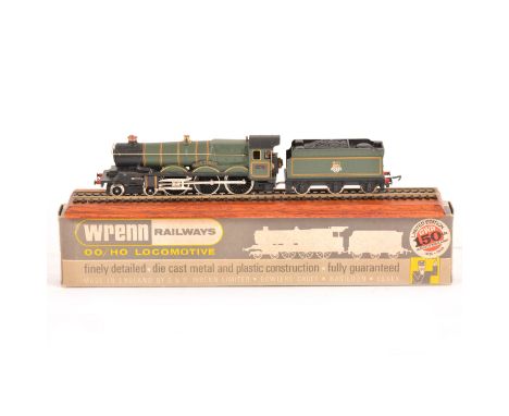 Wrenn OO gauge model railway locomotive; W2400 limited edition 'Great Western' no.7007, in original box with wooden plinth an