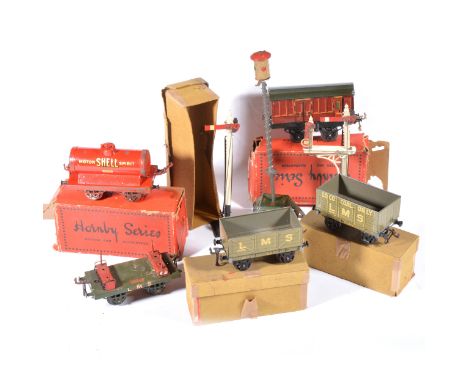 Selection of pre-war Hornby, Bing and Bassett-Lowke O gauge model railway,