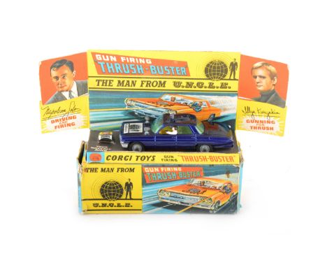 Corgi Toys; no.498 Oldsmobile Super 88 'The Man from UNCLE' car, with original box, inner tray, and Waverley ring.