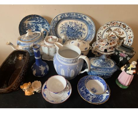 A quantity of 18thc, 19thc and 20thc ceramics to include Shelley, Spode, Wedgwood etcCondition ReportAll a/f.