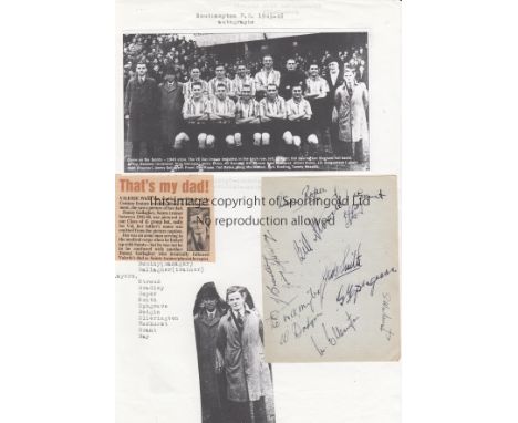 SOUTHAMPTON     Mixed lot of Southampton material including Southampton autograph page from 45-46 with signatures of 10 playe