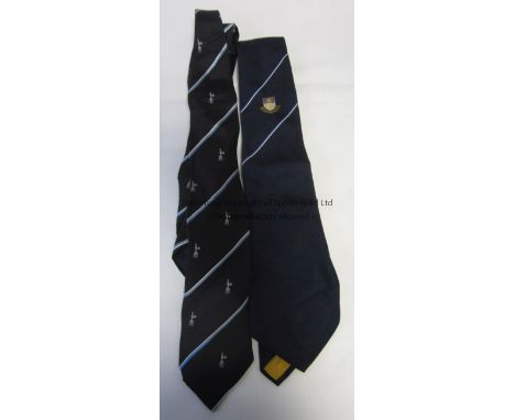 GALVIN - SPURS  Two ties belonging to Tony Galvin, one is a Spurs tie  showing the Cockerel with THFC beneath it, repeated ma