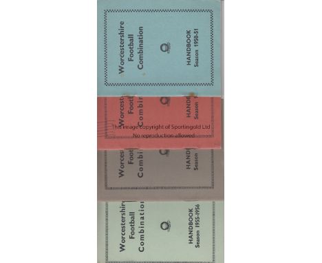 WORCESTER FOOTBALL COMBINATION        Four handbooks, 1950/1, 1952/3, 1953/4 and 1955/6.   Generally good