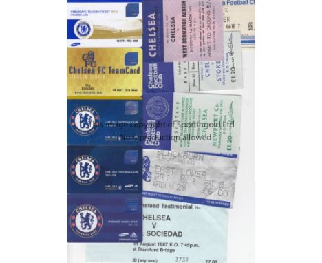 CHELSEA TICKETS        Approximately 140 home tickets 1969 - 2014 with the majority being Cup ties and Testimonials from the 