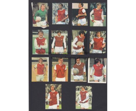 ARSENAL AUTOGRAPHS       Fourteen signed FKS stickers for the 1970/1 Double team including Wilson, McLintock, McNab, Nelson, 
