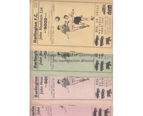 DARLINGTON   A collection of 177 Darlington home (93) and away (84) programmes from 1963/1964 to 1968/69. Homes include FA Cu
