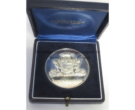 GALVIN - CAGLIARI    Boxed medal inscribed Citta Cagliari and dated on reverse 10-6-1990 presented to Tony Galvin, Irish Repu