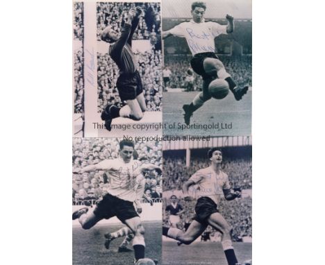 TOTTENHAM 1960-61    Nine photograph reprints of Star postcards issued in 1960, each one signed by the relevant player, signe