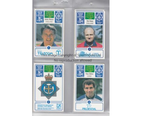 FOOTBALL TRADE CARDS     A complete set of 25 Durham Police issue cards for England European Cup Squad 1988.   Good