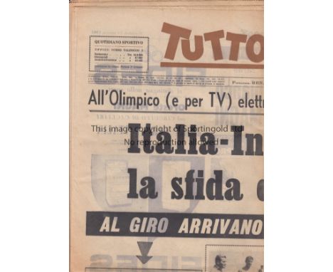 ITALY- ENGLAND 61   Issue of Tuttosport newspaper dated 24/5/61 which previews the game between Italy and England to be playe