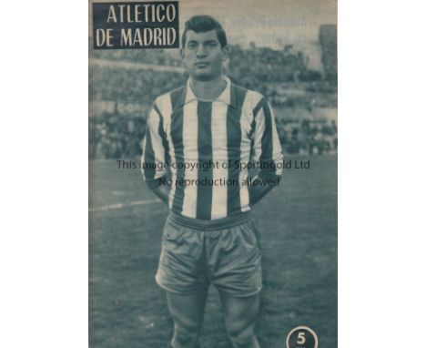 1963 CUP-WINNERS CUP    Atletico Madrid club magazine , May/June 63 with a preview of the 63 Cup-Winners Cup Final v Tottenha
