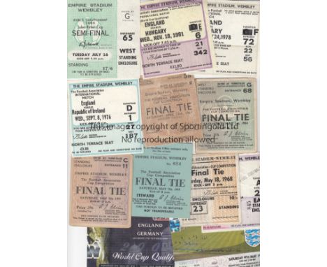 BIG MATCH FOOTBALL TICKETS     Twenty two big match tickets including England v Portugal 1966 World Cup Semi-Final and other 