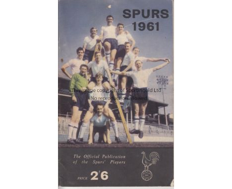 TOTTENHAM 60-61   Booklet Spurs 1961, issued on behalf of the players, with 22 signatures including Medwin, Blanchflower, Mar