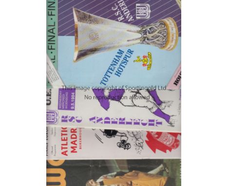 TOTTENHAM WIN TROPHIES    Collection of big match programmes when Tottenham won trophies, FA Cup Final programmes, 1961, 62, 