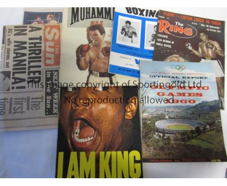 MUHAMMAD ALI       A small collection of items relating to Ali including the Official Report of the Olympic Games 1960 publis