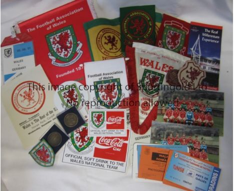 WALES FA          A miscellany including an official transport sticker for the Wales v The Rest of the UK match at Ninian Par