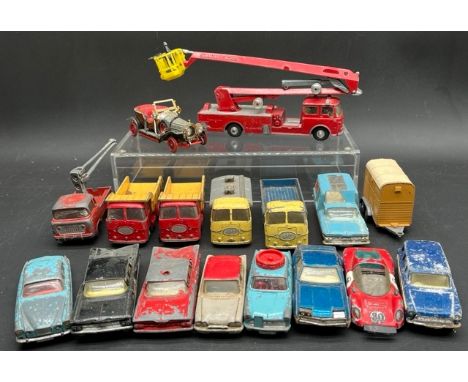 16 Poor condition Corgi models, including Simon Snorkel, Chitty Chatty Bang Bang, Austin A60, Ford Consul Cortina super estat