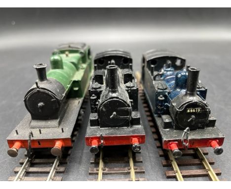 Three Kit-built OO gauge Steam locomotives, each Tested Runner (1000g)Green unidentified 4-4-2T - Tested RunnerLate 0-6-0 BR 