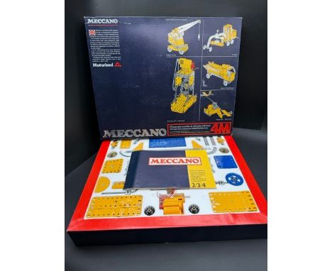 Meccano M4 Motorised Stamping Mill - Appears Complete in Box with instructions."275 parts plus reversible 4 1/2 volt motor wi