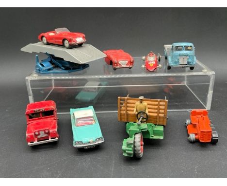Mixed Corgi and Dinky Lot(900g)Corgi Toys Service Ramp, sporting a Corgi Toys MGA  Sports carCorgi Toys Austin Healey, missin