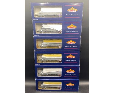 Six boxed Bachmann Branchline 37-328A 90 Ton JGA glw bogie hopper wagon "Tarmac" (Interim livery) - NACO19174(1400g). Conditi