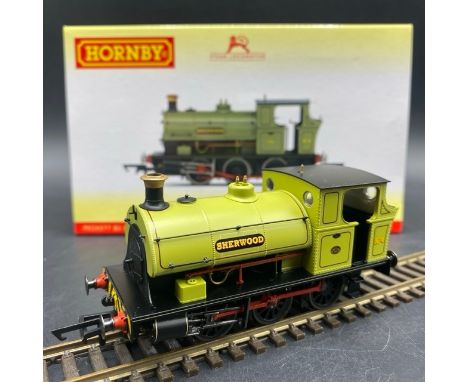 Hornby R3693 Class B2 Peckett 0-6-0ST No.4 "Sherwood" in Sherwood Colliery lined green - Tested Runner(300g). Condition Repor
