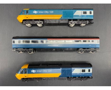 Hornby Class 43 Inter-City 125 HST Loco and dummy with Restaurant-Buffet 125 #40307 - Tested Runner(600g). Condition Report: 