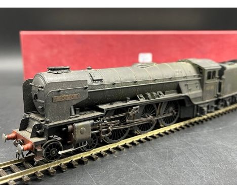 Kit-built OO gauge 4-6-2 60141 Abbotsford in Green livery Weathered appearance Late emblem steam locomotive, Tested Poor Runn