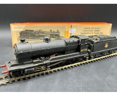 Kit-built OO gauge LNER (Ex GCR) 2-8-0 R.O.D Goods Loco and Tender #63728 in Black livery Early emblem, Tested Non Runner (70