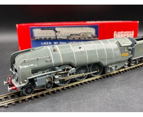 Finecast Kit-built OO gauge LNER W1 Class 4-6-4 Hush Hush 10000 in Grey livery with lined lettering/numbers steam locomotive,
