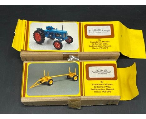 2 Scaledown Models metal kits appearing complete(500g)Cat No.T9 1953 E1A Fordson Major Diesel Vertical exhaust w/instructions