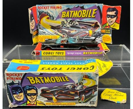 Corgi 267 Batmobile (Good) in Box with packaging (Poor) (300g)Functioning flames - missing rocketsShowing dust but few chips,