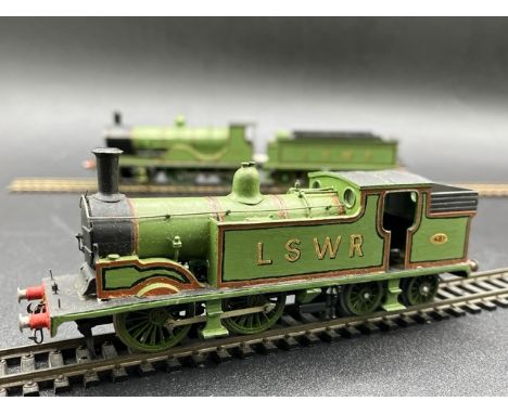 Two Kit-built OO gauge LSWR Locomotives both Tested Runners(800g)LSWR Drummond M7 class 0-4-4T #481 in Green livery - Tested 