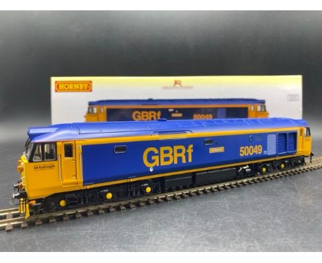 Hornby R3883 Class 50 50049 'Defiance' in GBRf livery- Tested Runner(900g). Condition Report: - Locomotive - Very GoodBox - V