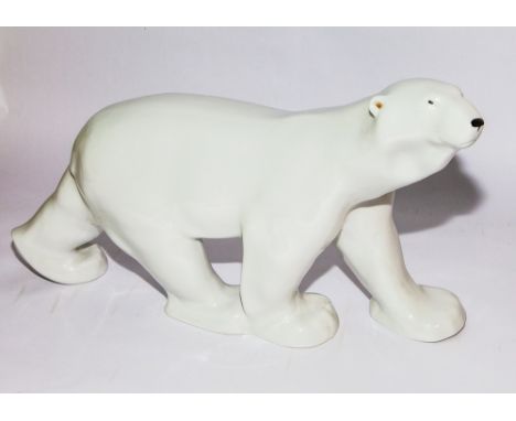 Large Russian porcelain model of a Polar bear approx 42cm long 