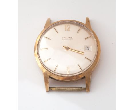 Gents 9ct gold Garrard vintage automatic wristwatch with calendar aperture