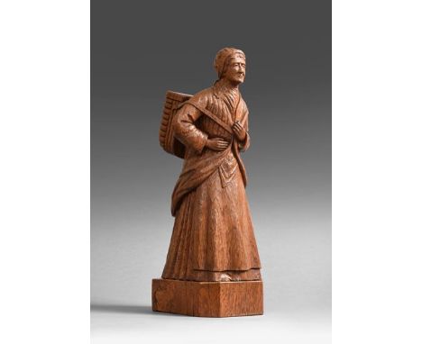 Workshop of Robert Mouseman Thompson (Kilburn): A Carved English Oak Figure of the North Shields Wooden Dolly, modelled as a 