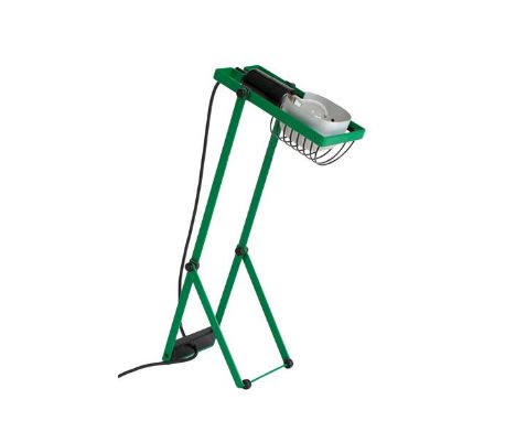 Ernesto Gismondi for Artemide: A Sintesi Tavolo Lamp, in green, moulded Modello Sintesi Tavolo Design Ernesto Gismondi Made i