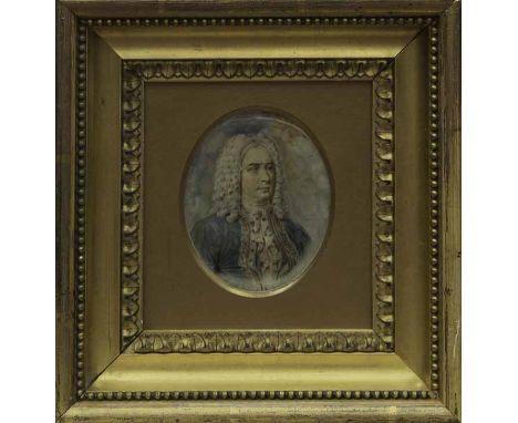 MINIATURIST "H. M .S" (ENGLISH, EARLY 18TH CENTURY),
AN HISTORICALLY IMPORTANT MINIATURE, IN WATERCOLOUR ON VELLUM LAID ON CA