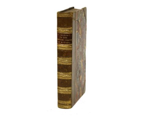 [Johnson, Samuel]: A Journey to the Western Islands of Scotland. L, W. Strahan and T. Cadell, 1775, 1st. edn. 1st. issue (wit