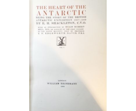 Shackleton (Ernest), The Heart Of The Antarctic, vols I-II, first edition, London 1909, and Scott (Robert Falcon), Scott's La