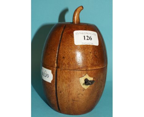 A tea caddy, in the form of a melon, 17 cm high