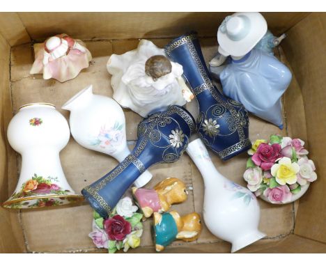 Two Royal Doulton figures, Lucy and Dinky Do, a Nao figure of a girl and other decorative china **PLEASE NOTE THIS LOT IS NOT